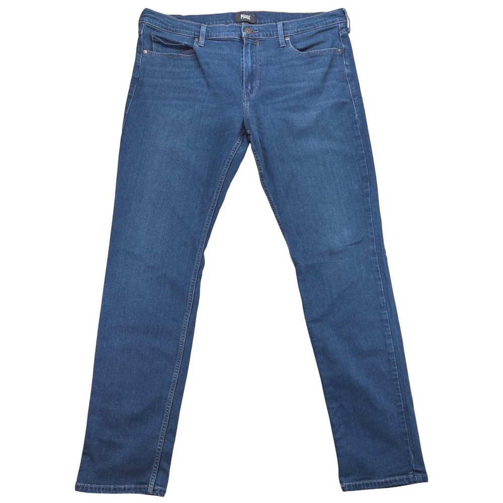 Paige Lennox Jeans Mens 38x32 Blue Slim Fit Stretch Casual Classic Modern
